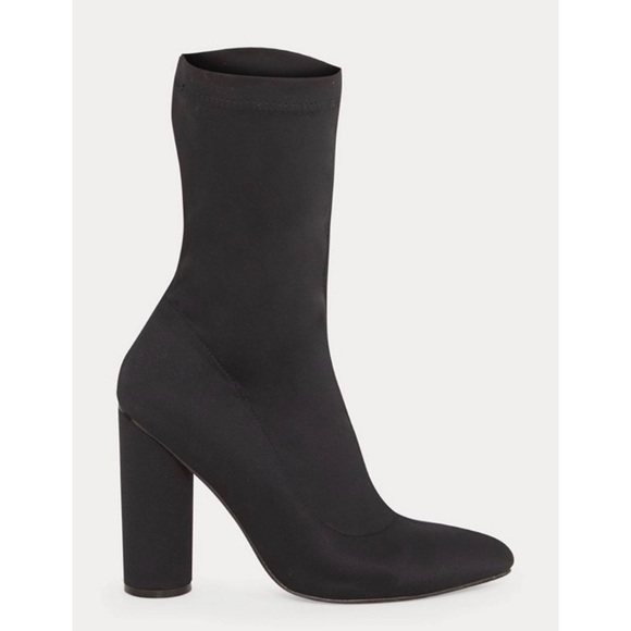 Black block heel sock boots - Picture 5 of 5